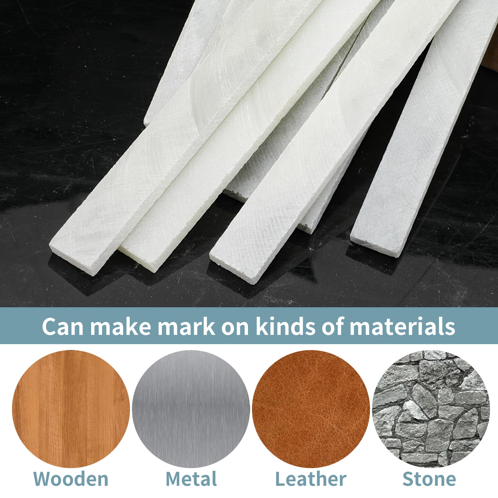 126-Pack Soapstone Pencils for Welding - Flat White Refillable Soapstone Markers, High Temp Chalk for Steel & Cast Iron - Perfect for Metal Fabrication, Construction & Textile Marking (Removable Industrial Marking Tool)