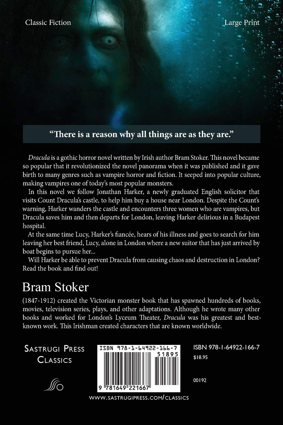 Dracula - Large Print Annotated Edition by Sastrugi Press | Classic Gothic Horror Novel for Easy Reading | Perfect for Book Clubs, Literature Studies & Visually Impaired Readers