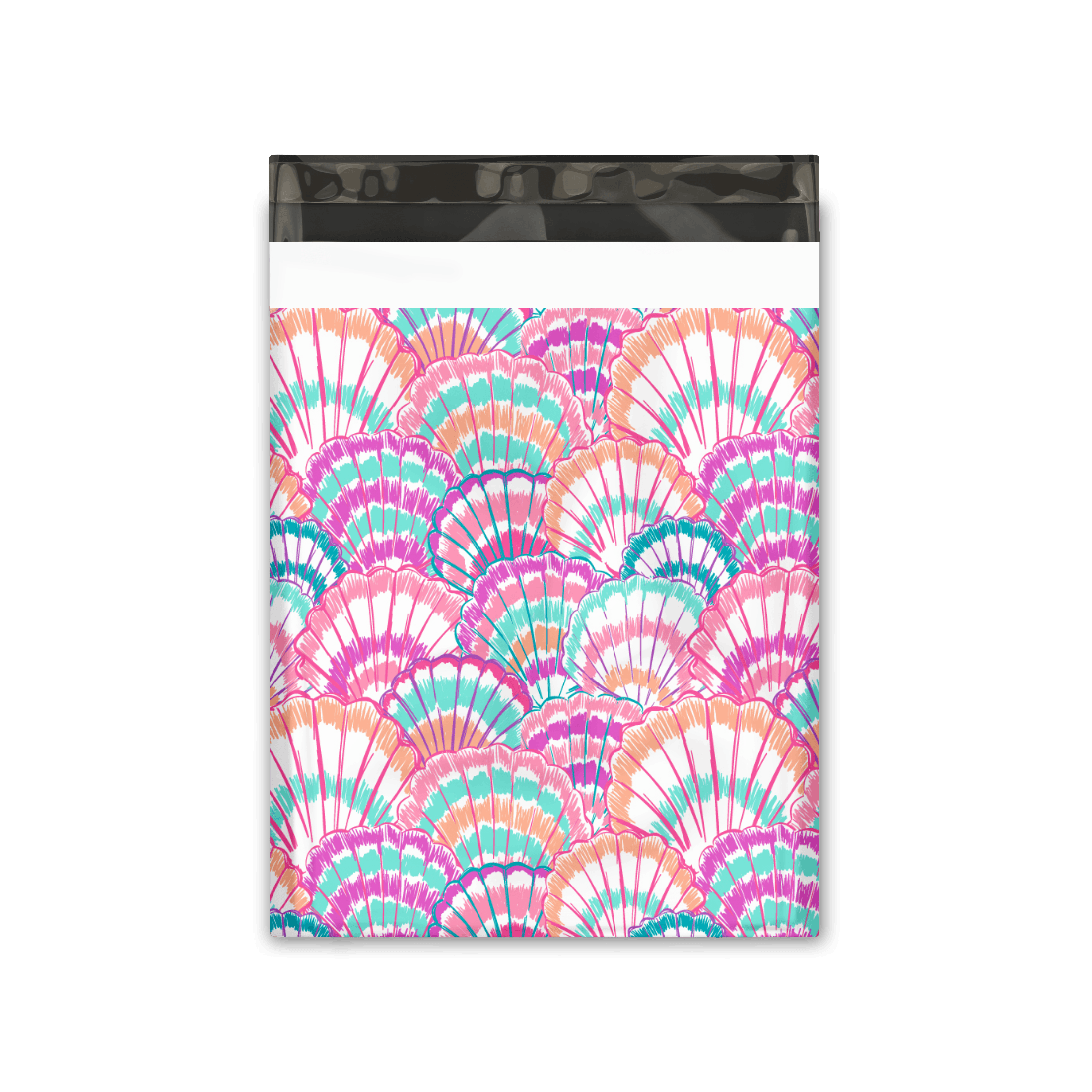 10x13 Inch Premium Printed Seashells Designer Poly Mailers - Waterproof Shipping Envelopes for Ecommerce, Subscription Boxes & Gift Packaging (Set of 50) - Perfect for Small Businesses, Online Stores & Boutique Retailers