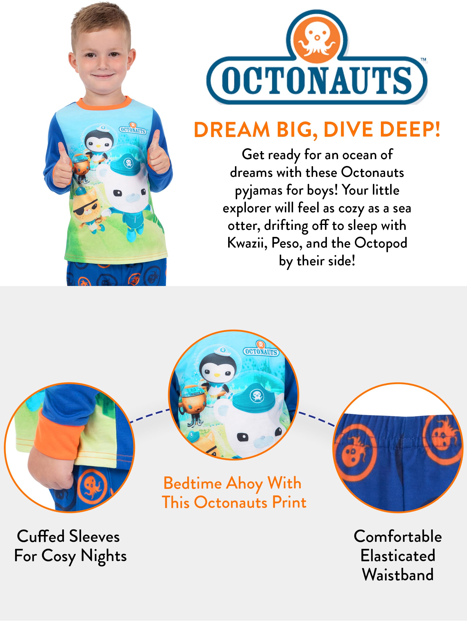 Octonauts Themed Boys' Pajama Sets - Soft & Comfortable Kids Sleepwear for Bedtime & Lounging | Perfect for Birthday Gifts & Sleepovers