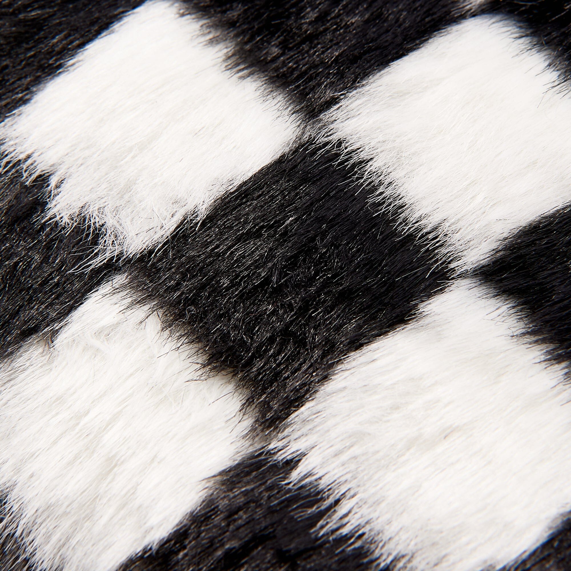 Premium 450x450 Fur AB Cushion Cover - Soft White & Black Reversible Pillow Case for Sofa, Bed, Chair - Cozy Home Decor & Living Room Accessories