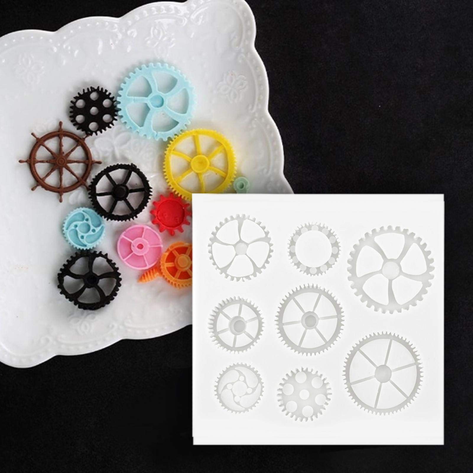 Premium Silicone Fondant Molds - Wheel Tire Shape Chocolate Candy Molds for Cake Decorating, Baking & DIY Desserts (Light Grey) - Perfect for Birthday Cakes, Cupcakes & Party Treats