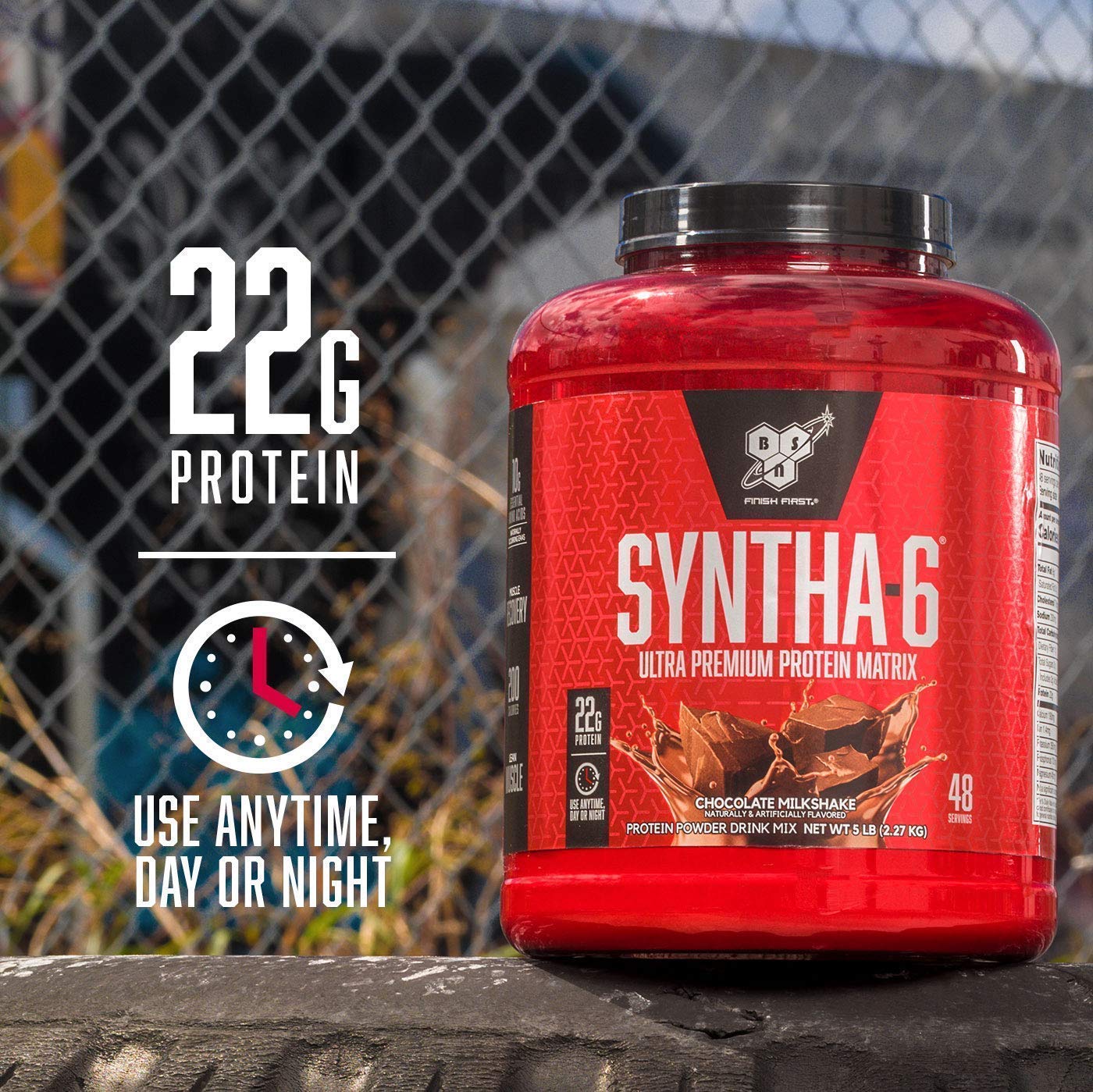 BSN SYNTHA-6 Protein Powder - Vanilla Ice Cream Flavor, 80oz Whey Protein Supplement for Muscle Recovery & Growth | Post-Workout, Meal Replacement, Fitness Nutrition