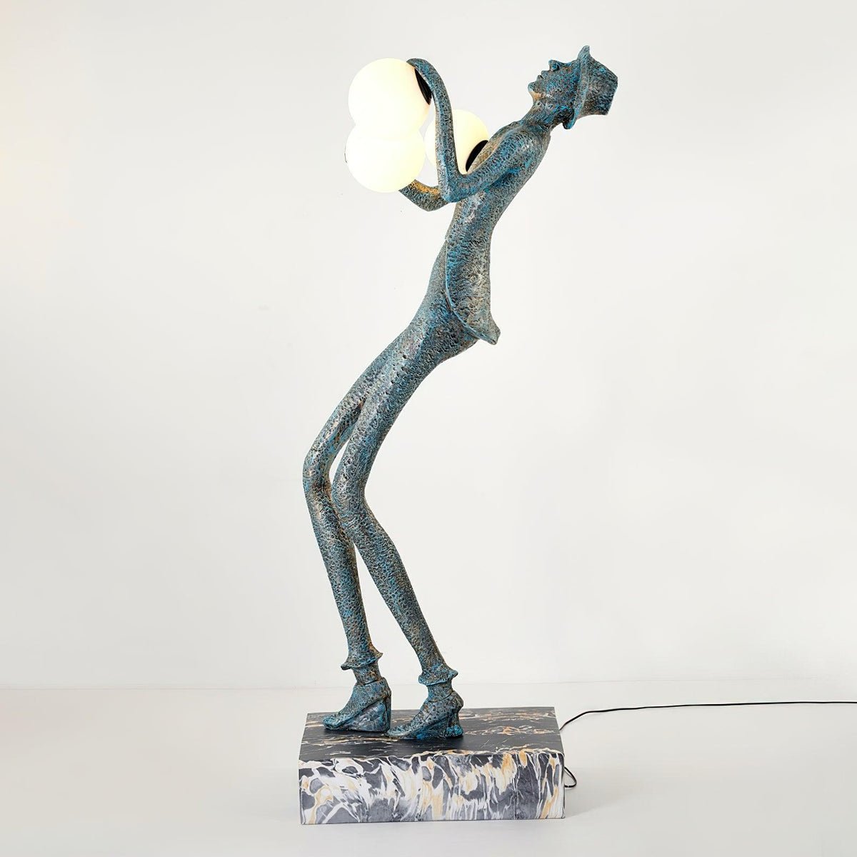 Modern Gentleman Sculpture Floor Lamp - Elegant LED Standing Light for Living Room, Bedroom & Office Decor - Perfect for Reading, Relaxing & Ambient Lighting
