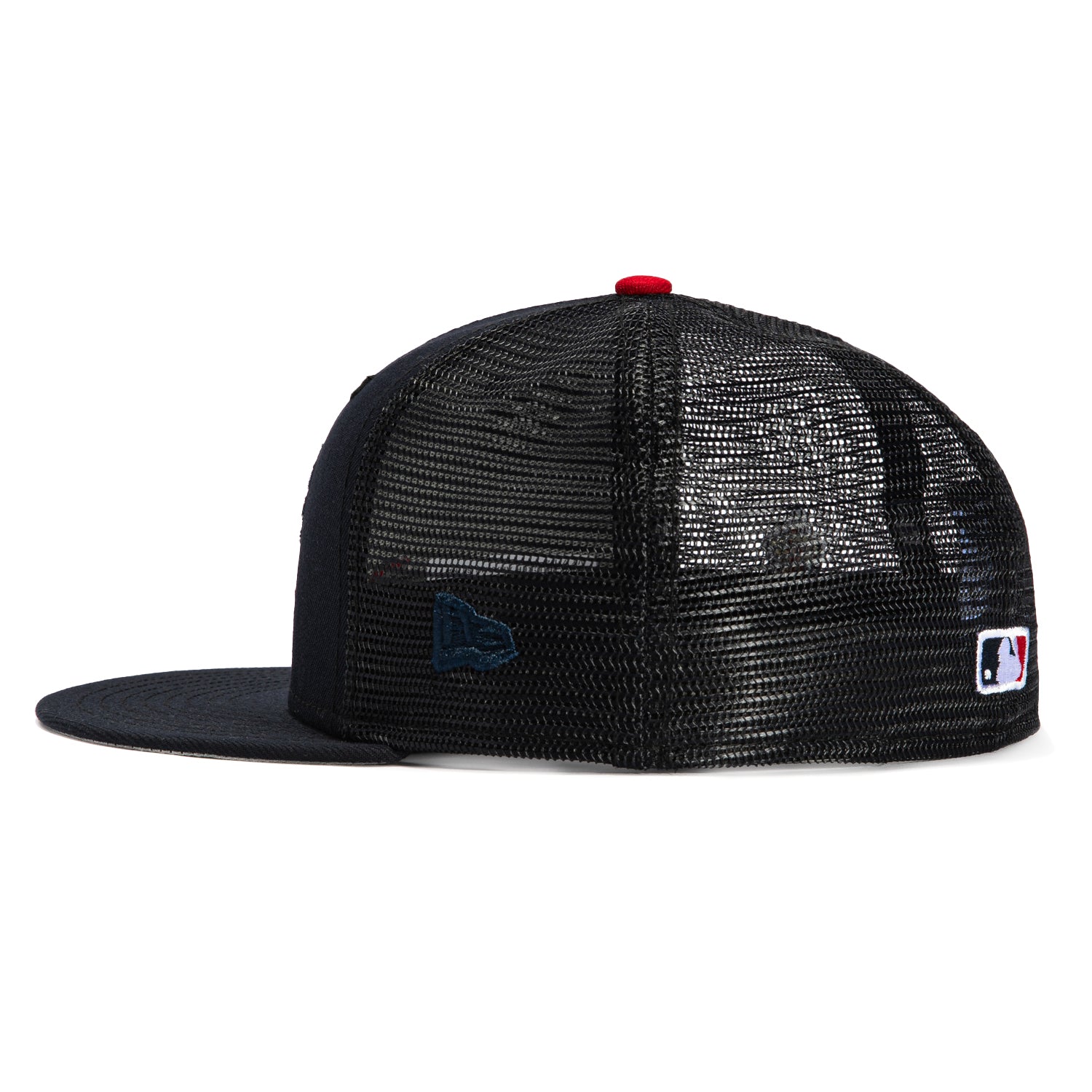New Era 59Fifty Los Angeles Angels Logo Patch Spring Training Trucker Hat - Navy Blue Baseball Cap for Men & Women - Perfect for MLB Games, Outdoor Sports & Casual Wear