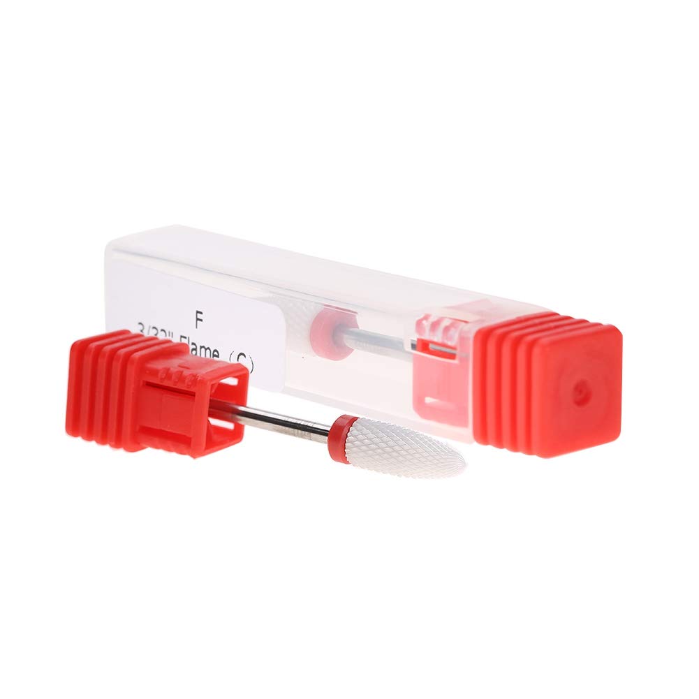 Ceramic Nail Drill Bits Set - 4 Types Round & Flat Grinding Heads for Professional Manicure & Pedicure Tools - Perfect for Nail Salons, Home Grooming & DIY Nail Art