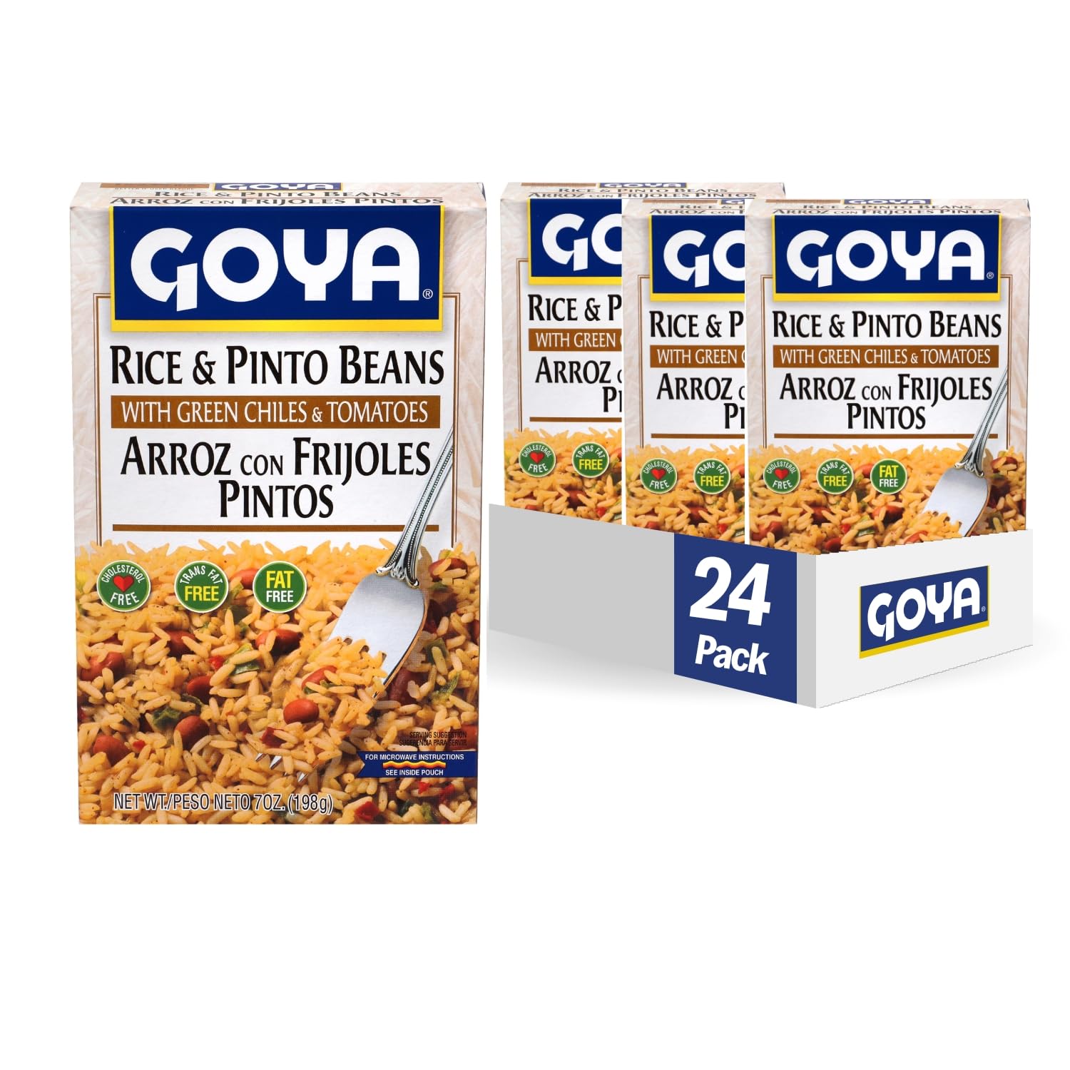 Goya Foods Rice and Pinto Beans, 8-Ounce (Pack of 24) - Authentic Latin American Cuisine for Home Cooking, Meal Prep & Quick Dinners