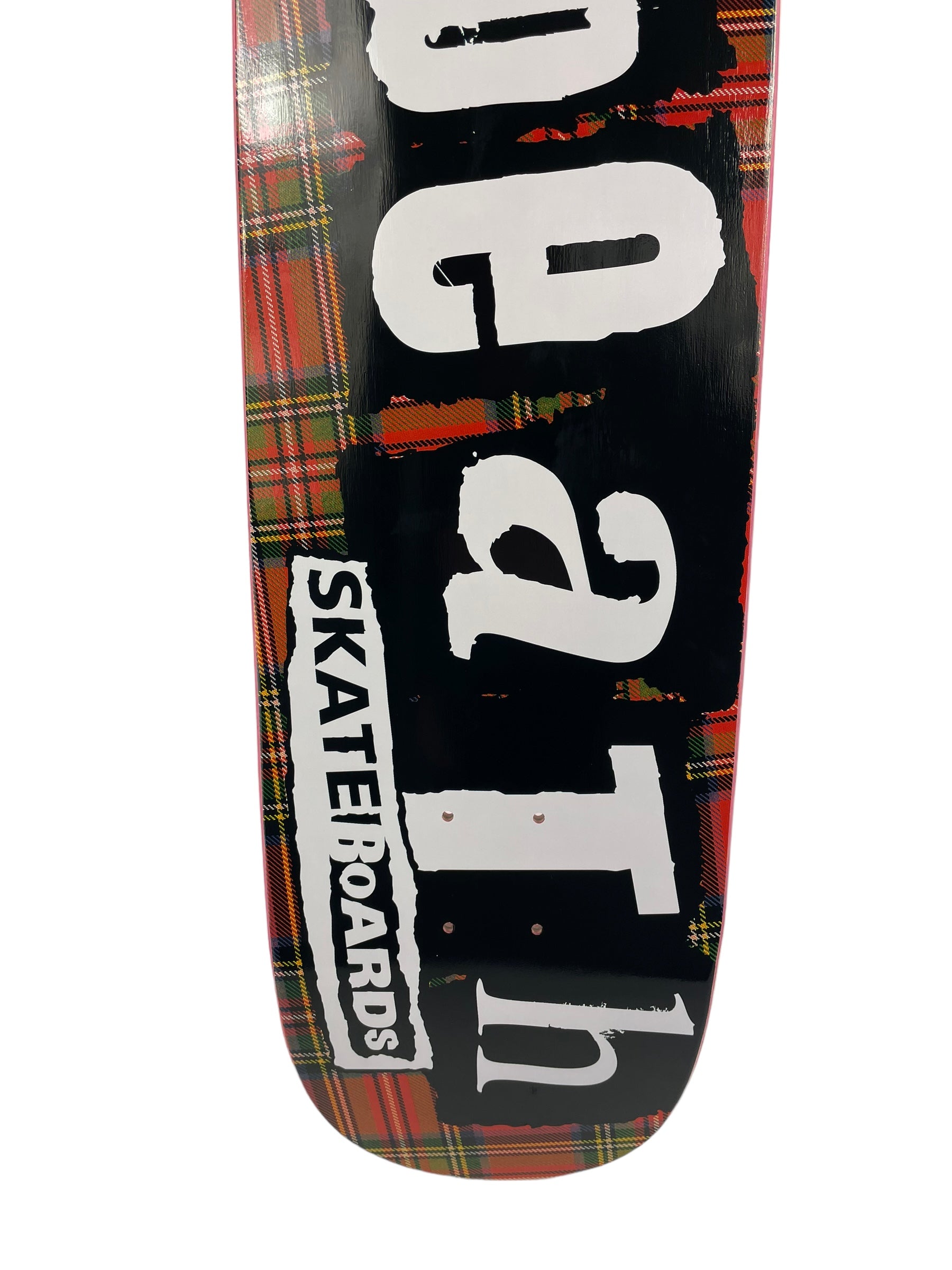 Death Tartan Punk Death Skateboards POOL Shape 8.9 - Premium Skateboard for Street & Pool Skating | Perfect for Skaters & Punk Enthusiasts
