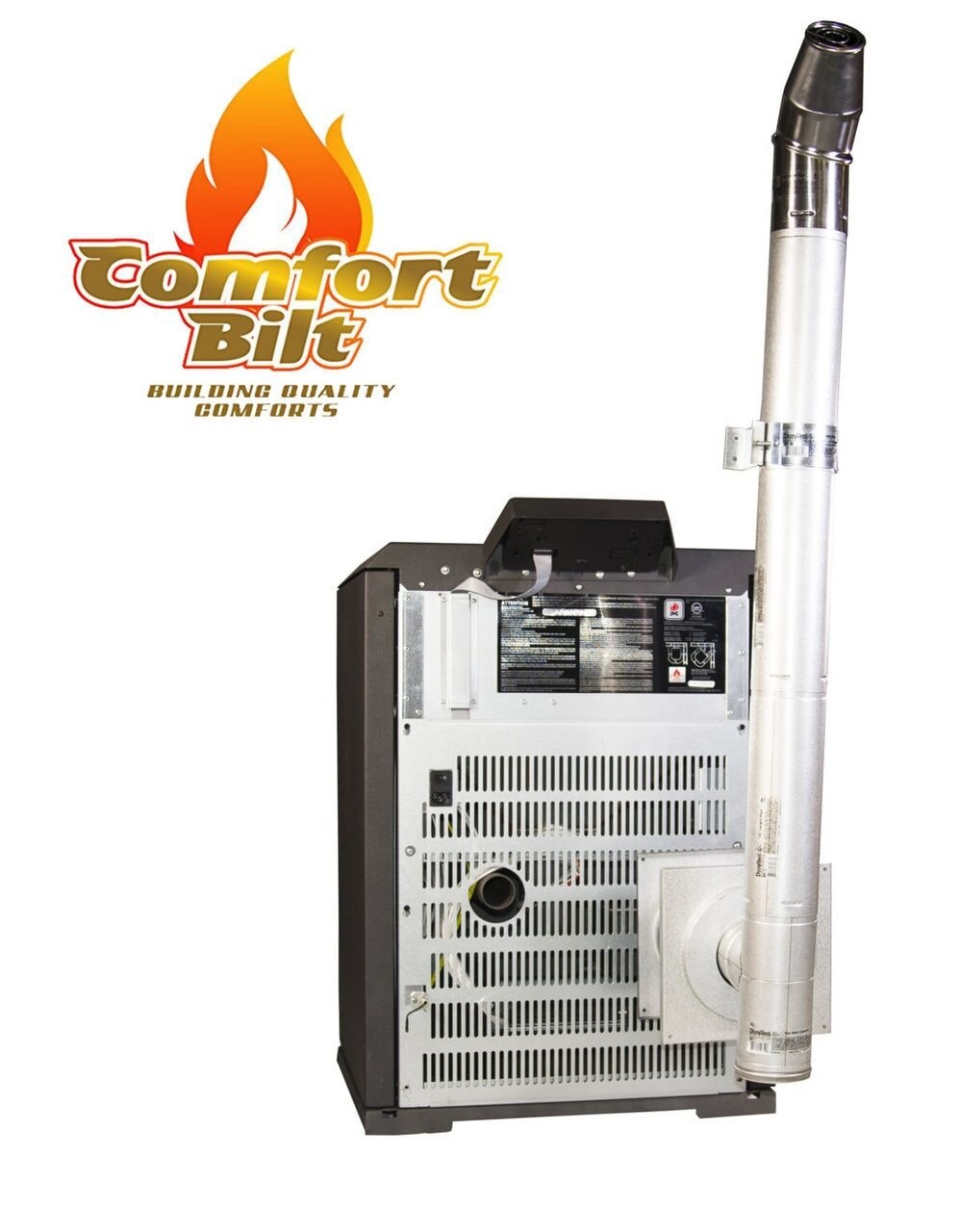 Comfortbilt Duravent 3 Inch Pellet Stove Pipe Kit - Galvalume Steel, No Elbow Included - Perfect for Home Heating & Wood Pellet Stove Installation