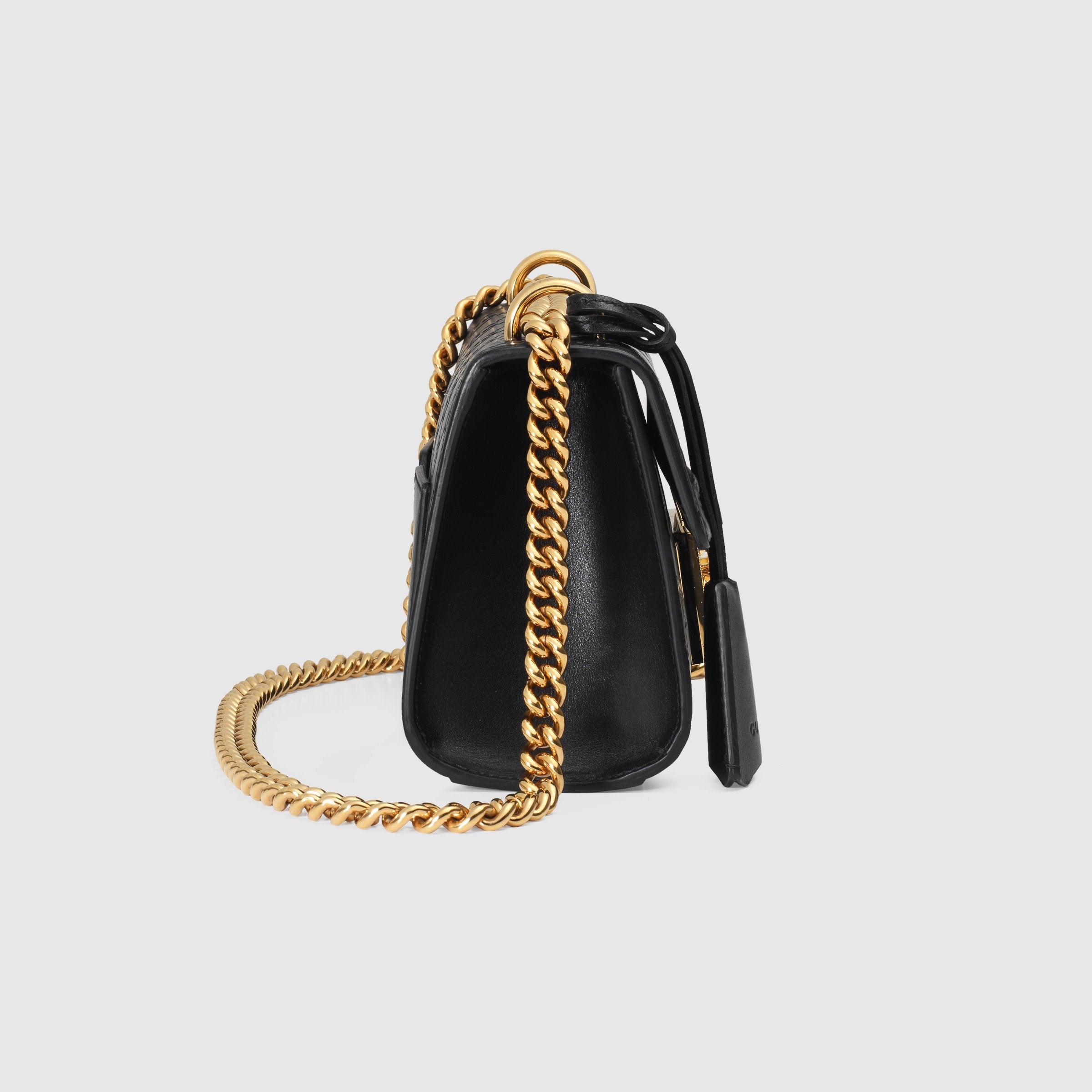 Gucci Padlock Small Signature Shoulder Bag for Women - Black Leather Crossbody Purse | Perfect for Work, Travel & Evening Events