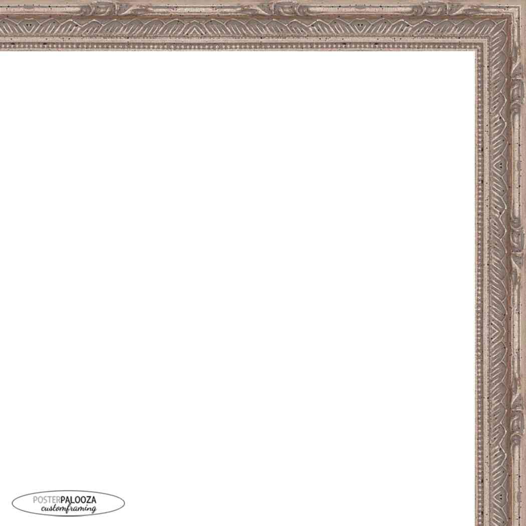 17x11.5 Ornate Silver Wood Picture Frame with UV Acrylic Plexiglass - Complete Set Includes Foam Board Backing & Hanging Hardware - Perfect for Posters, Artwork, and Home Decor Display