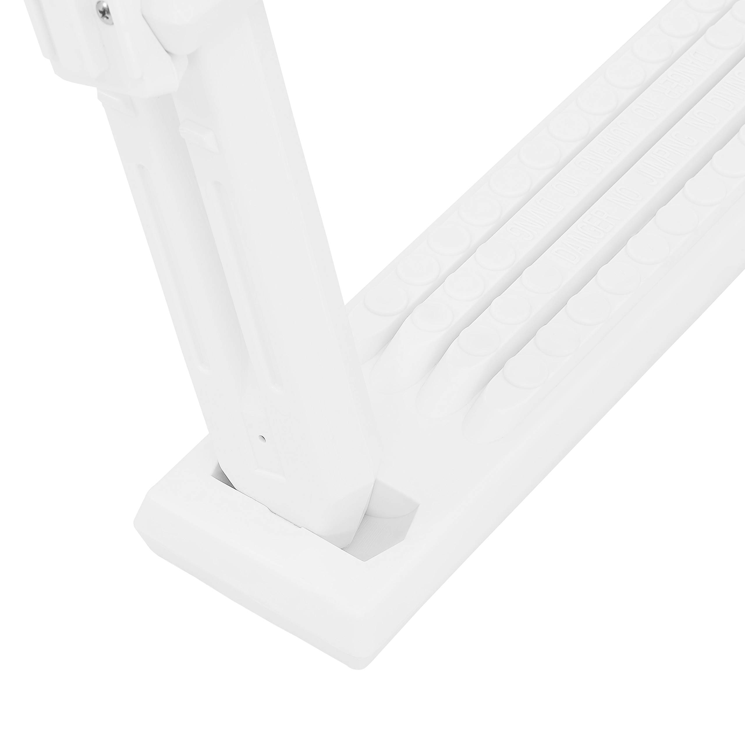 XtremepouwerUS Deluxe Adjustable In-Ground & Above Ground Swimming Pool Ladder with Non-Slip Steps - White | Perfect for Backyard Pools, Easy Entry & Exit for Adults & Kids