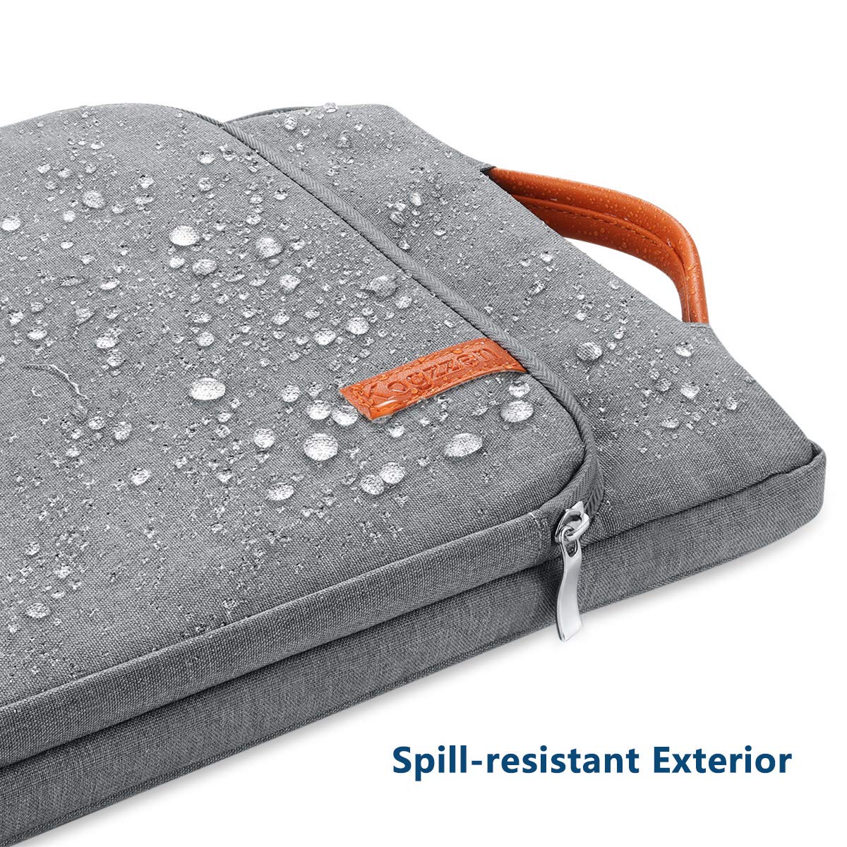 13-14 Inch Waterproof Laptop Sleeve Case for MacBook Air 13.3/MacBook Pro 14/Dell XPS 13/Surface Laptop 13.5 - Protective Padded Bag for iPad Pro 12.9, HP, Dell, Asus, Acer Chromebooks (Gray) | Perfect for Work, Travel & School Commute