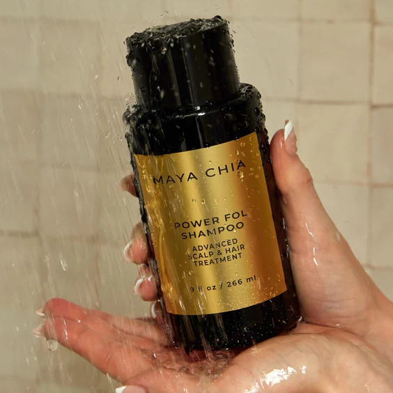 Maya Chia Power Fol Shampoo - Natural Hair Growth Treatment with Biotin & Follicle Stimulators | For Thicker, Stronger Hair | Perfect for Daily Use & Hair Loss Prevention
