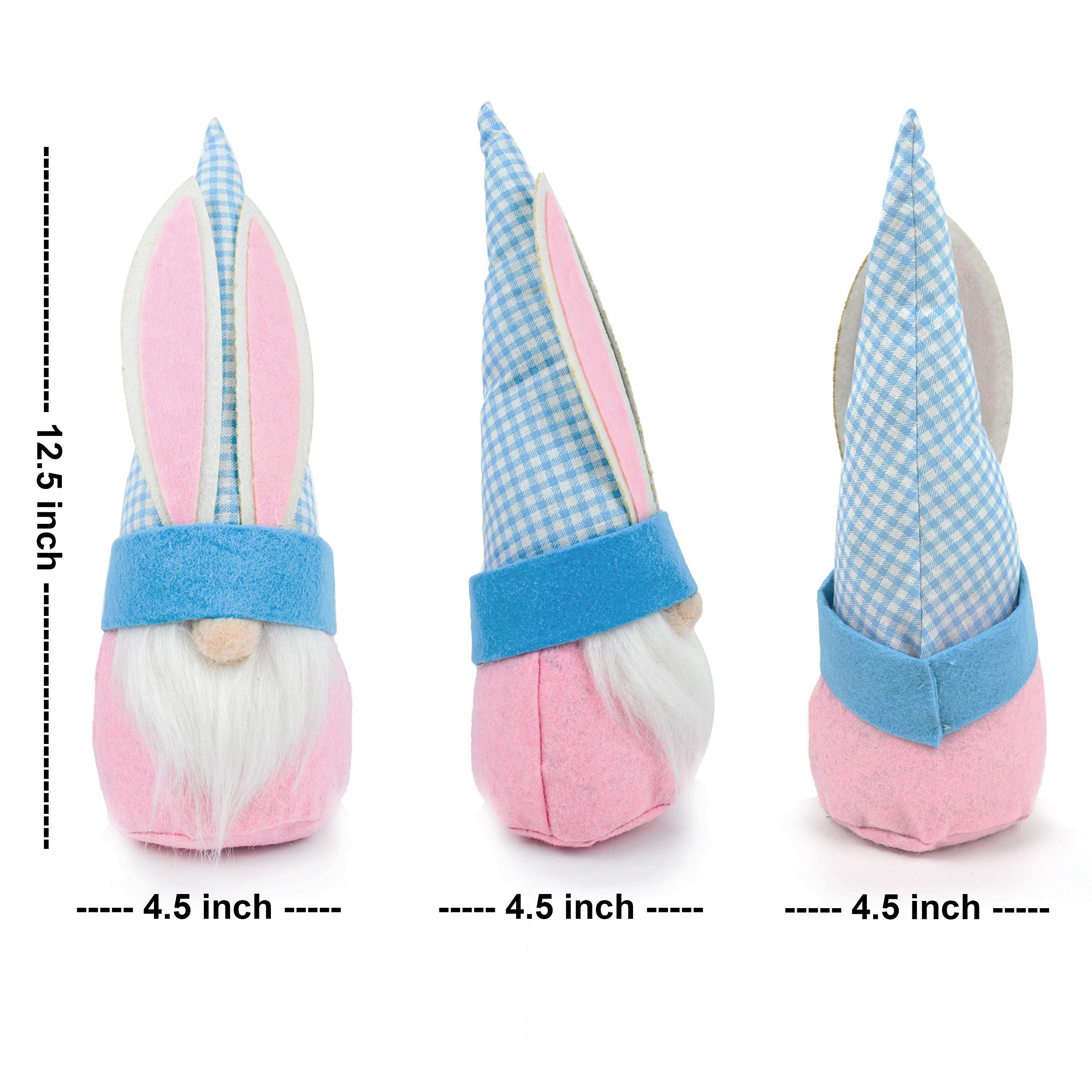 JOYIN 4-Piece Easter Bunny Gnome Plush Doll Set - Handmade Faceless Spring Decor for Easter Party Favors, Egg Hunt, Home & Garden Decorations | Perfect for Easter Basket Stuffers, Table Centerpieces, and Seasonal Home Decor