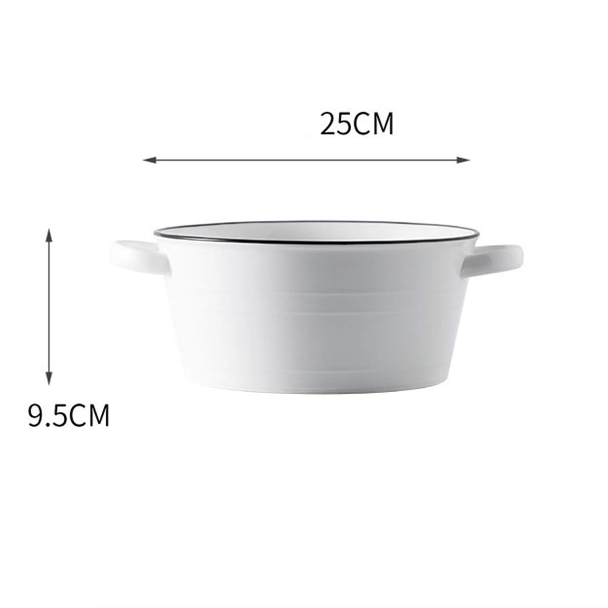Premium Ceramic Soup Bowls with Handles - 68oz Large Noodle Bowls Set of 4 - Durable White Porcelain Serving Dishes for Ramen, Pho, Cereal & Family Dinners - Microwave & Dishwasher Safe