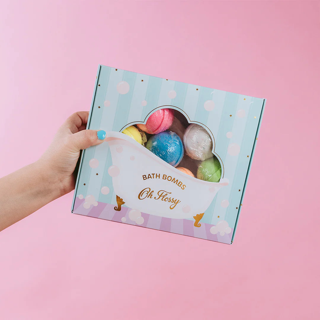 Oh Flossy Kids Mini Bath Bombs - Fun & Safe Bath Time for Toddlers | Organic Ingredients | Perfect for Birthday Gifts & Relaxation