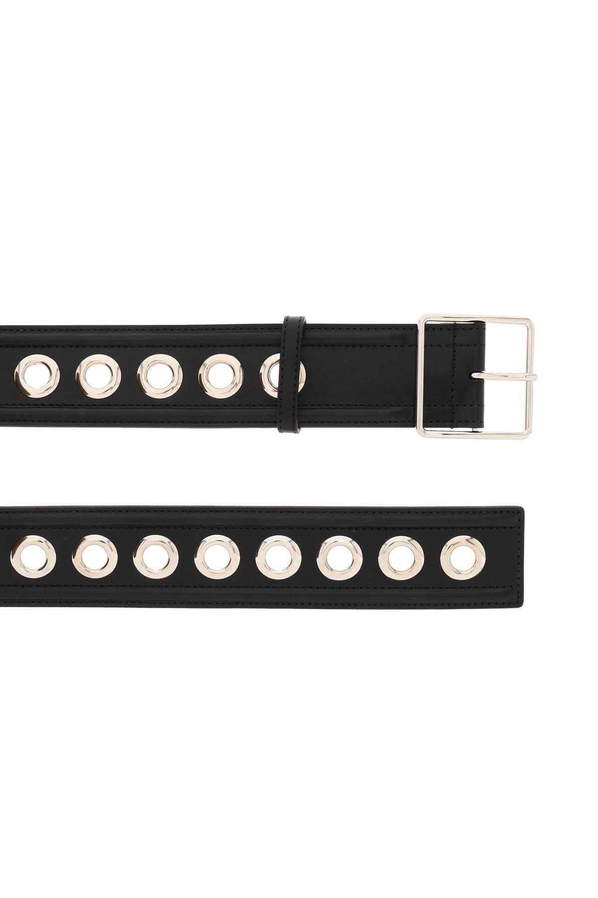 Alexander McQueen Genuine Leather Belt with Metal Eyelets - Stylish & Durable Fashion Accessory for Men & Women - Perfect for Casual, Office & Evening Outfits
