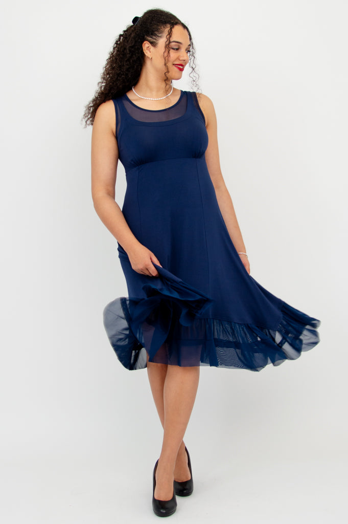 Danube Dress - Soft & Breathable Bamboo Fabric in Indigo Blue - Perfect for Summer Outings & Casual Wear