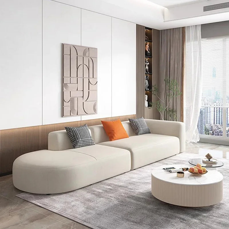 Modern Corner Sectional Floor Sofa - Comfortable Lazy Sofa for Small Spaces, Living Room, Bedroom & Lounge - Soft & Stylish Design for Relaxing & Movie Nights