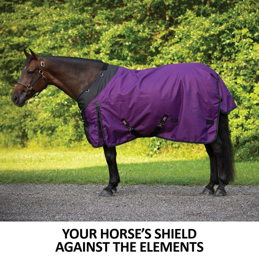 Classic II Surcingle Horse Turnout Blanket - Waterproof Winter Horse Blanket with Contour Collar & 1200D Ripstop Durability | Ideal for Cold Weather Riding, Stable Use & Outdoor Horse Protection