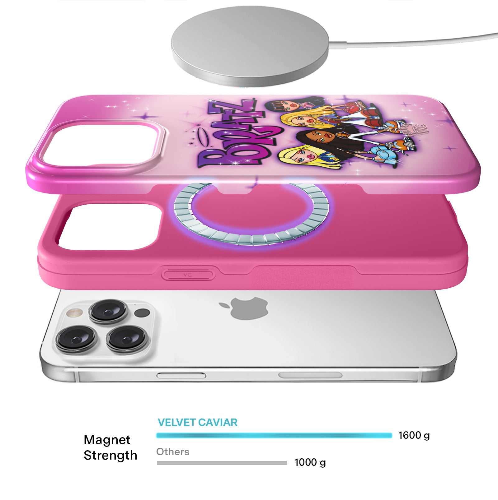 Bratz Airbrush Angelz iPhone Case - Trendy Protective Cover for iPhone 13/14/15 - Perfect for Fans, Fashion Lovers & Everyday Use
