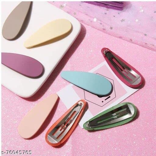 10 Pcs Cute Frosted Hair Clips for Girls - Multi Design Side Hair Pins (Triangle) - Perfect for School, Parties, and Everyday Styling