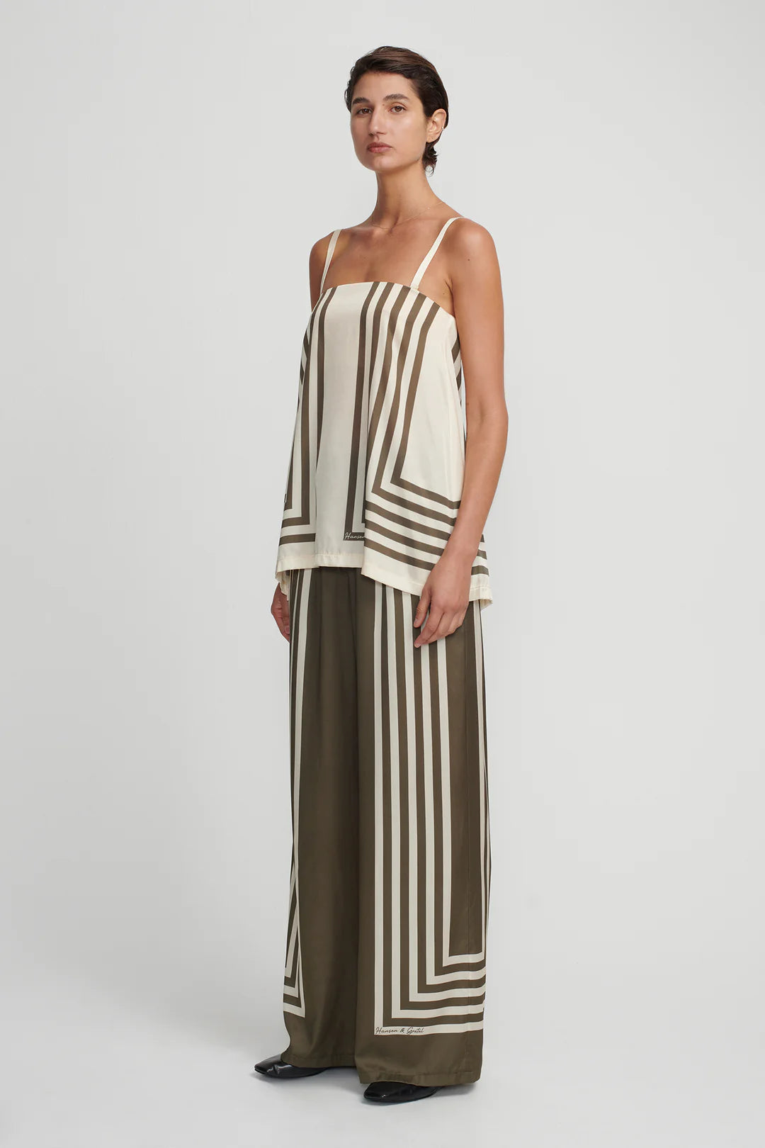 AALIYAH Women's Moss Stripe Top - Stylish Casual Blouse for Everyday Wear, Work & Outings