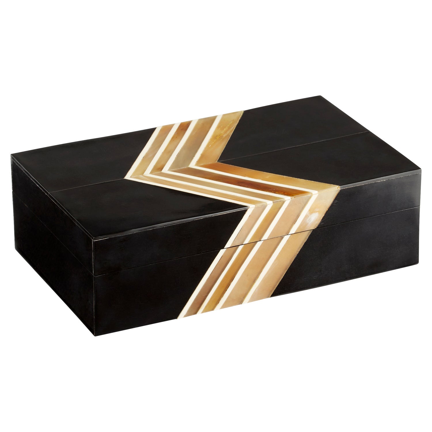 Cyan Design 11145 Salvador Container - Large Black and Brown Decorative Storage Box for Home Organization | Perfect for Living Room, Bedroom, or Office Decor