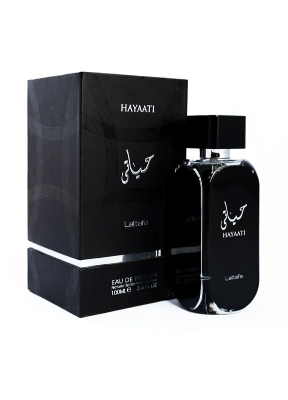 Hayaati Men's Eau de Perfume Spray - Fresh Apple & Bergamot Fragrance - 3.4 Fl Oz Black Cologne - Perfect for Daily Wear, Office & Date Nights