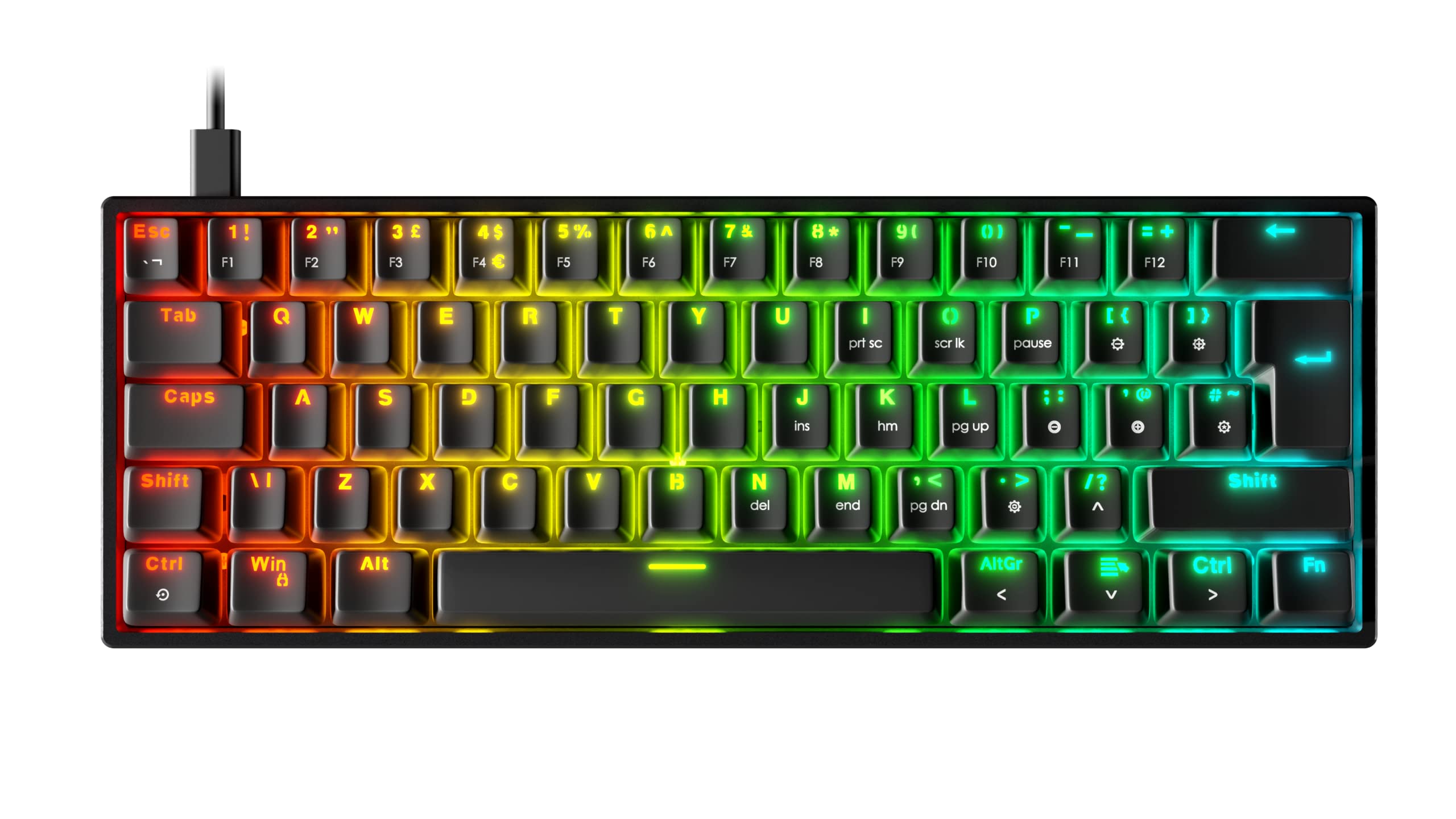 Oversteel KOVAR 60% RGB Mechanical Keyboard - Outemu Red Switches for Gaming & Office