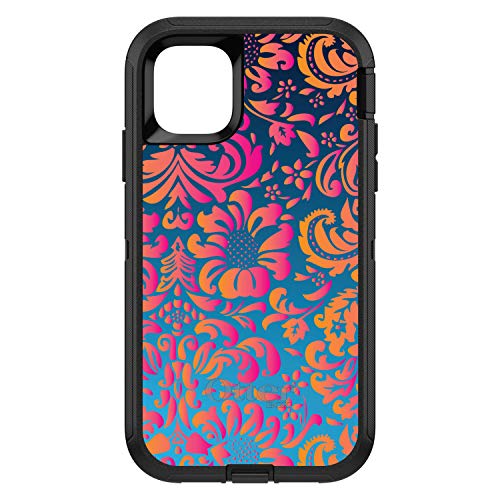 Pink Orange Blue Flower Floral On Black Case