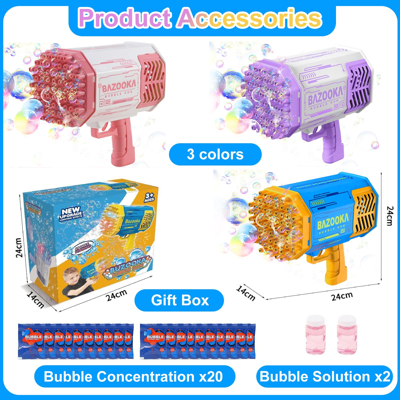 **69-Hole Automatic Bubble Gun Machine for Kids & Adults - Purple Bubble Blaster for Outdoor Play, Birthday Parties, Weddings & Indoor Fun | Bubble Maker & Blower Toy Gift**