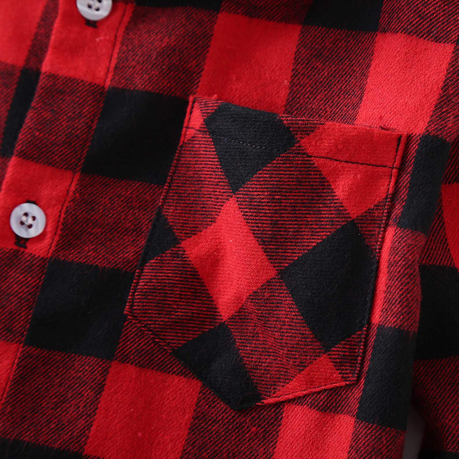 Boys & Girls Plaid Flannel Shirts - Long Sleeve Button Down Dress Shirts for Kids 2T-8T | School, Playdates & Family Outings