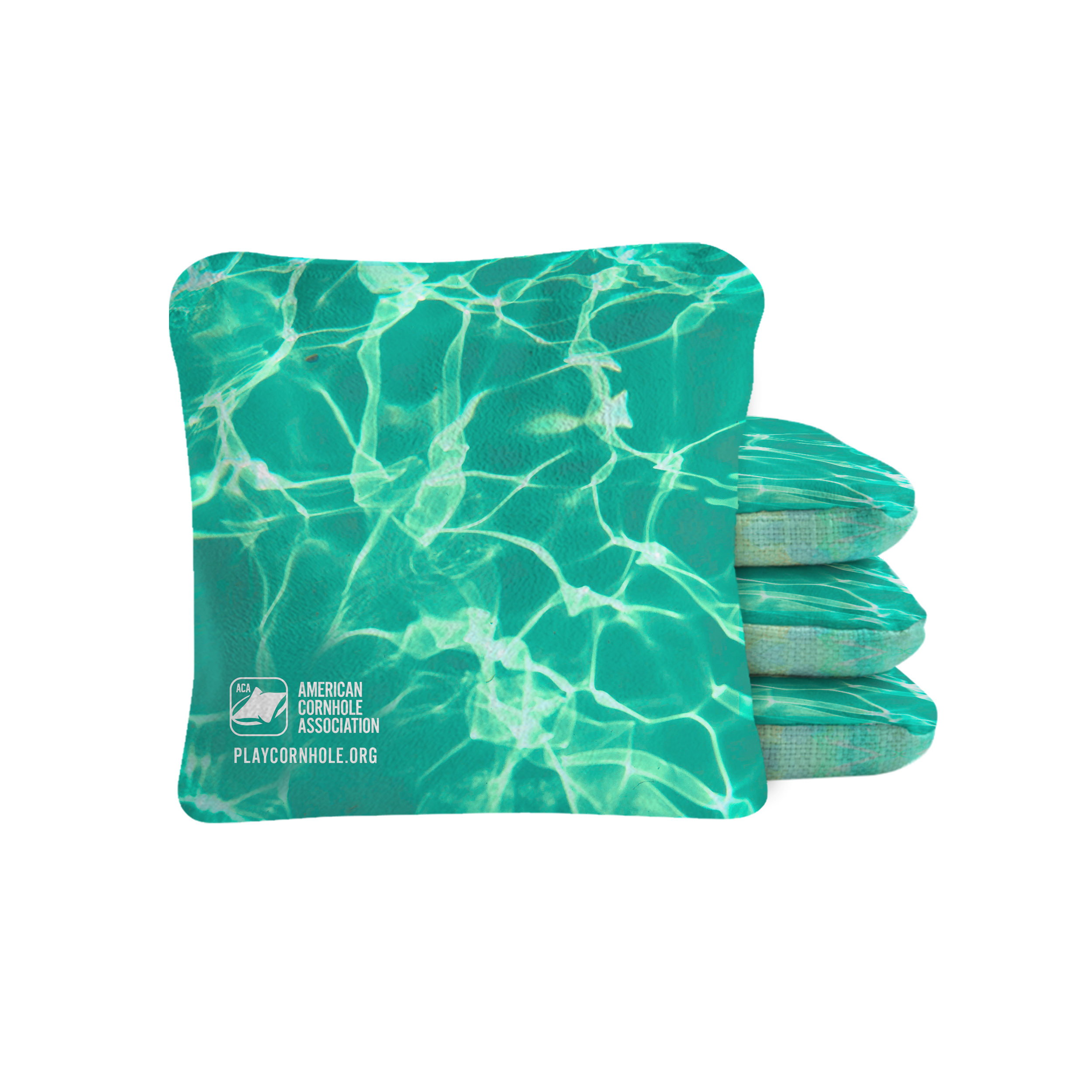 Premium Teal Waves Synergy Pro Cornhole Bags - Regulation Weight & Size for Backyard Games, Tailgating & Outdoor Parties - Set of 8 Durable Bean Bags