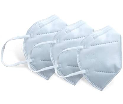 Rockjon 5-Layer Washable Reusable Anti-Bacterial Safety Mask - N95 Equivalent (No Valve) - Pack of 3 - Perfect for Travel, Work & Daily Protection