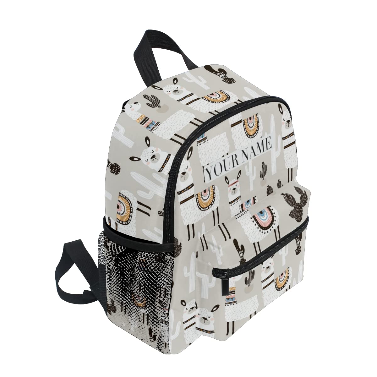 **Personalized Mini Cute Llama Toddler Backpack for Preschool - Custom Kids Backpack with Chest Strap, Daycare Toy Bag for Boys & Girls (10 x 4 x 12 Inches) - Perfect for School, Travel & Outdoor Adventures**
