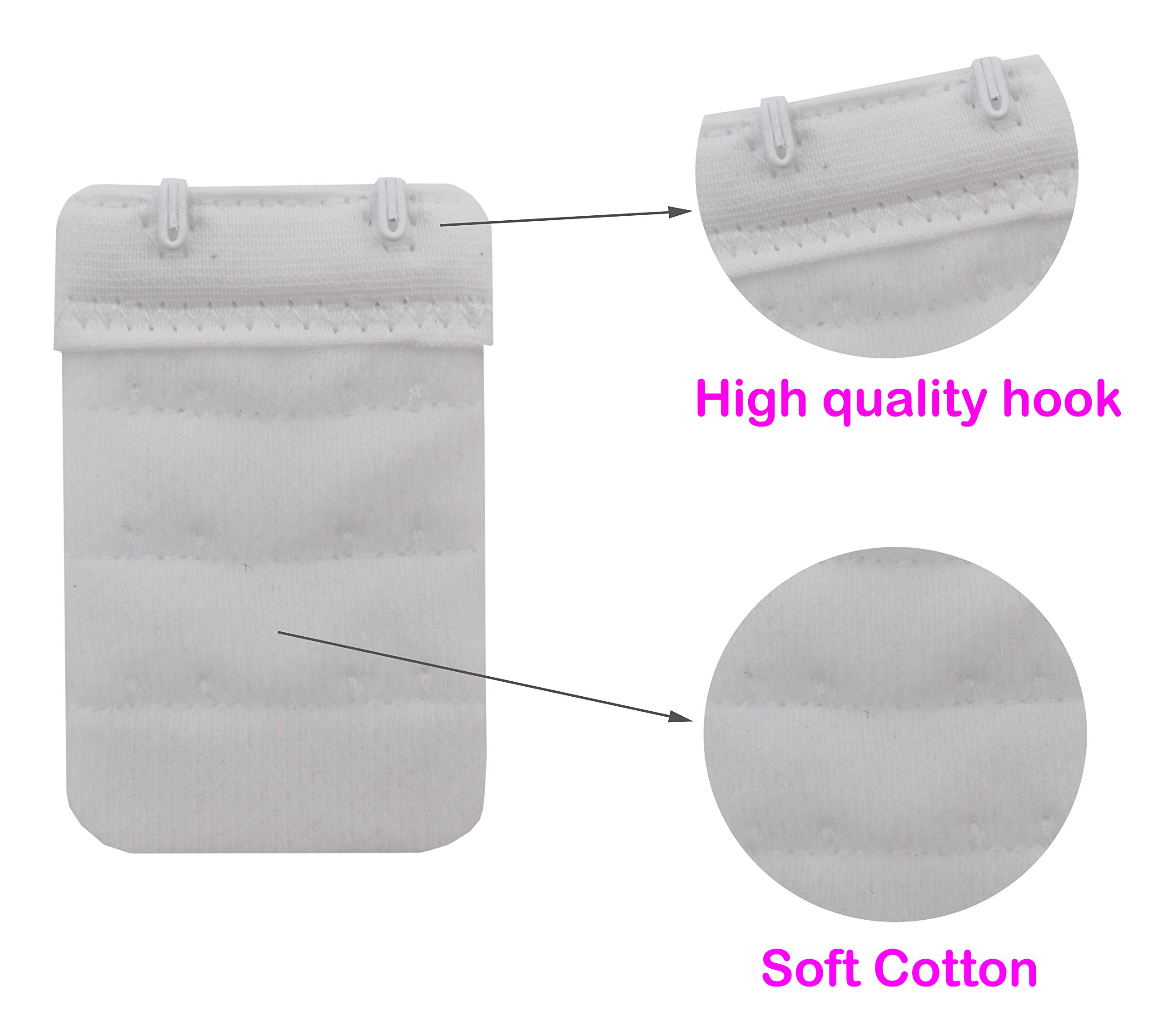 Tamlien Bra Extender - 2 Hook, 3 Hook, 4 Hook, 5 Hook Options - Soft Comfortable Bra Band Extension for Women - Perfect for Pregnancy, Weight Fluctuations & Back Pain Relief