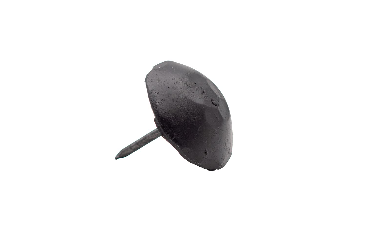 50-Pack Rustic Clavos Decorative Nail Heads - Hand Forged Hammered Iron Nails with Matte Black Finish - 1 Inch Round Furniture Tacks for Gates, Barn Doors, Cabinets & Shutters - Perfect for DIY Home Decor and Rustic Furniture Projects