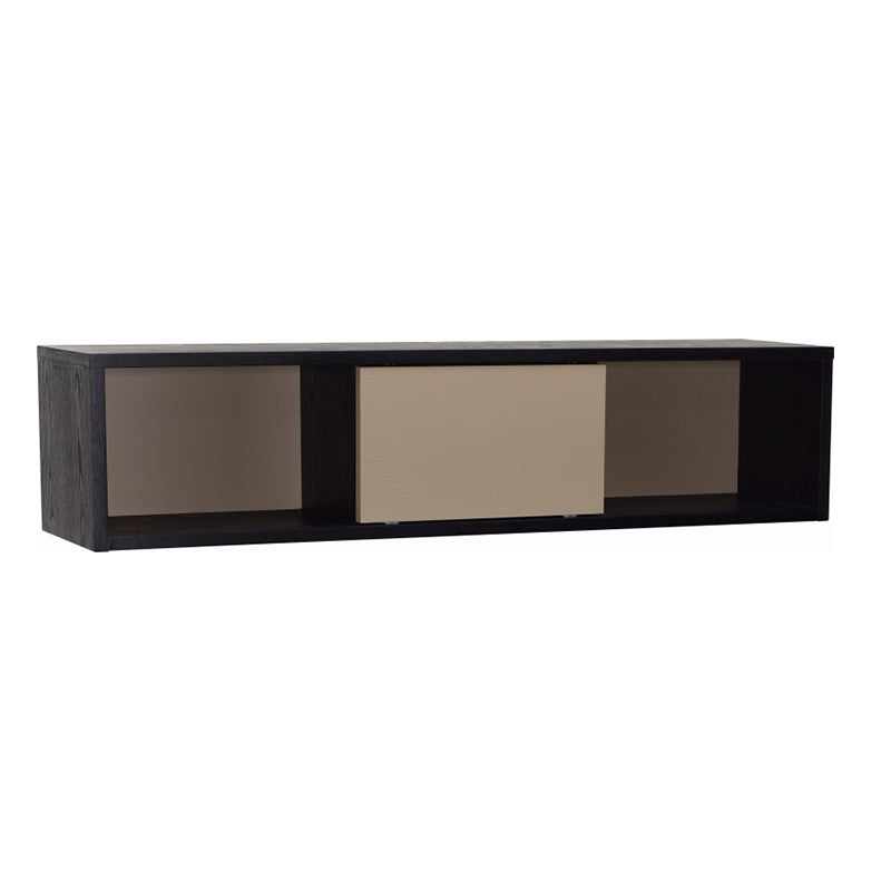 Mabon Wall Mount Shelf Storage Unit - Black & Taupe - Perfect for Bathroom, Kitchen & Living Room Organization