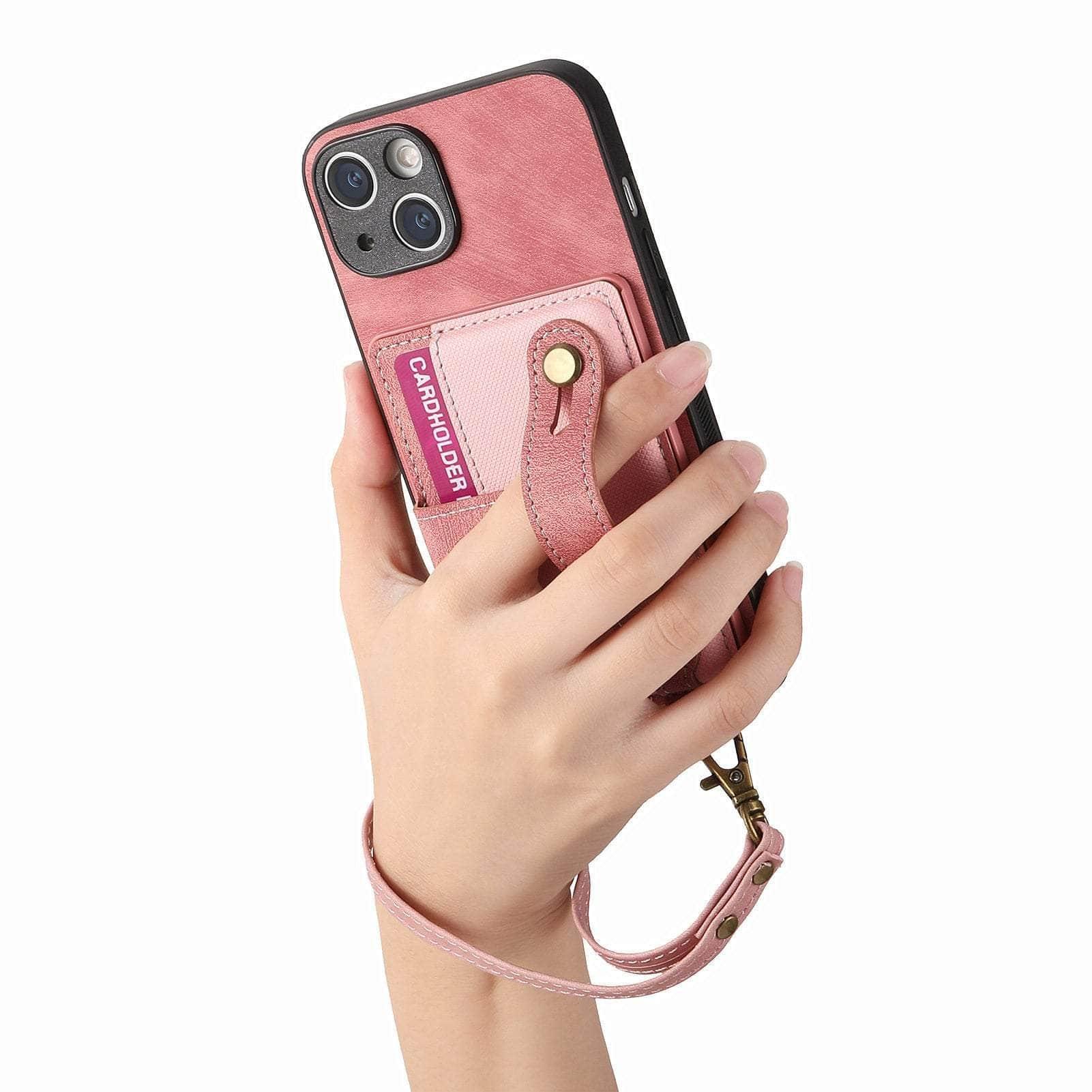 Vegan Leather iPhone 15 Plus Wallet Case with Card Holder - Slim Protective Cover for Everyday Use & Travel