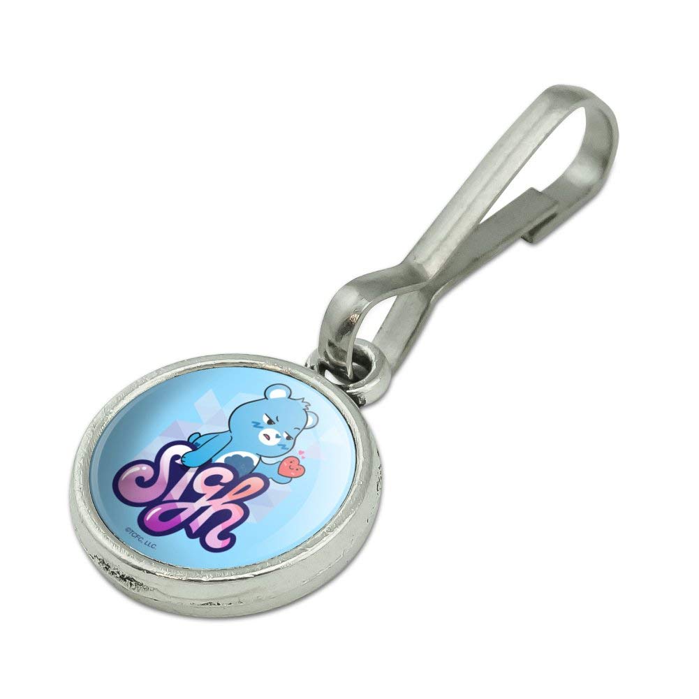 Care Bears Unlock the Magic Grumpy Bear Sigh Antique Charm - Zipper Pull Accessory for Purse, Suitcase & Backpack | Cute Fashion Decoration for Kids & Adults