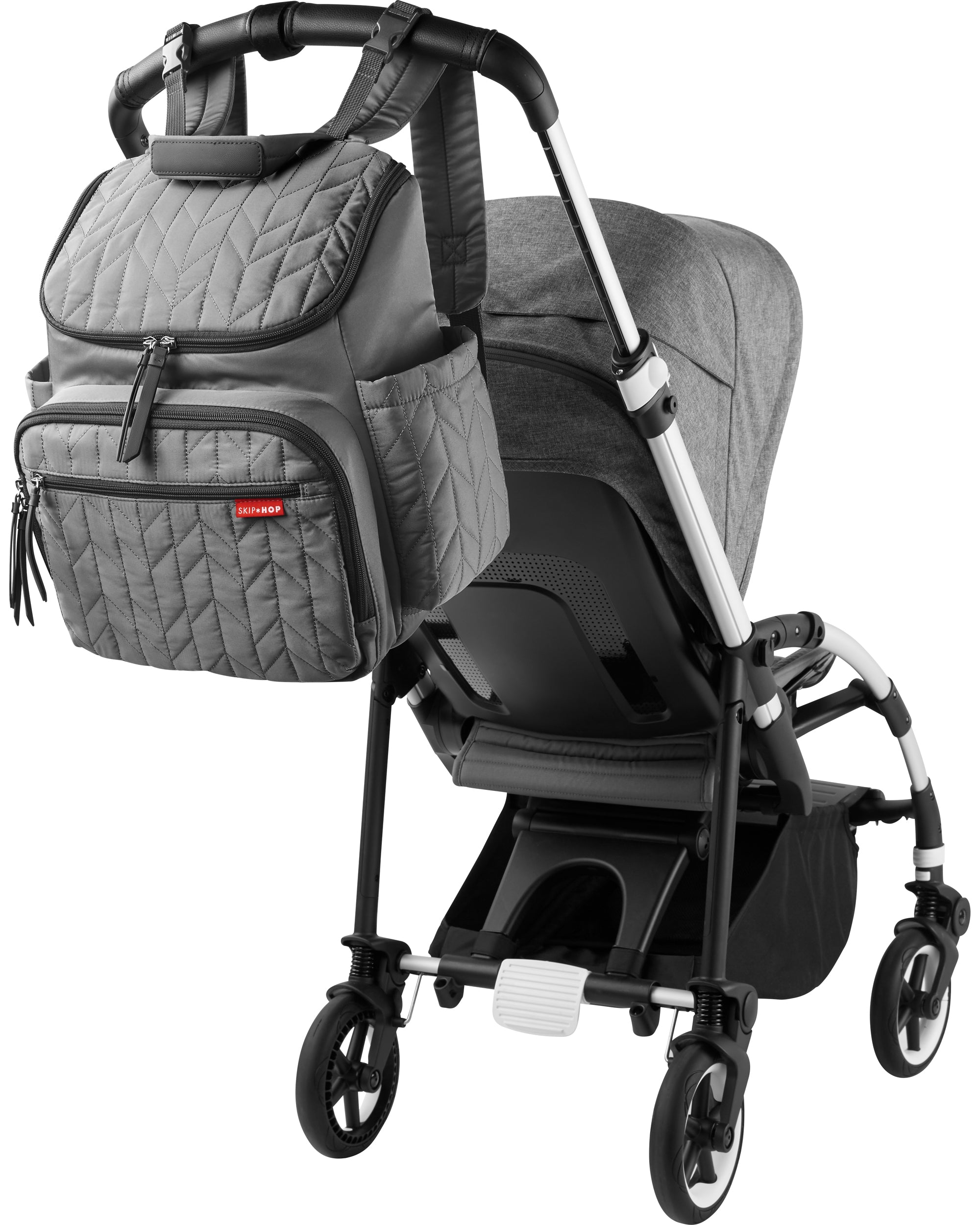 Skip Hop Forma Diaper Backpack - Stylish & Spacious Gray Baby Bag for Parents - Perfect for Daycare, Travel & On-the-Go Essentials