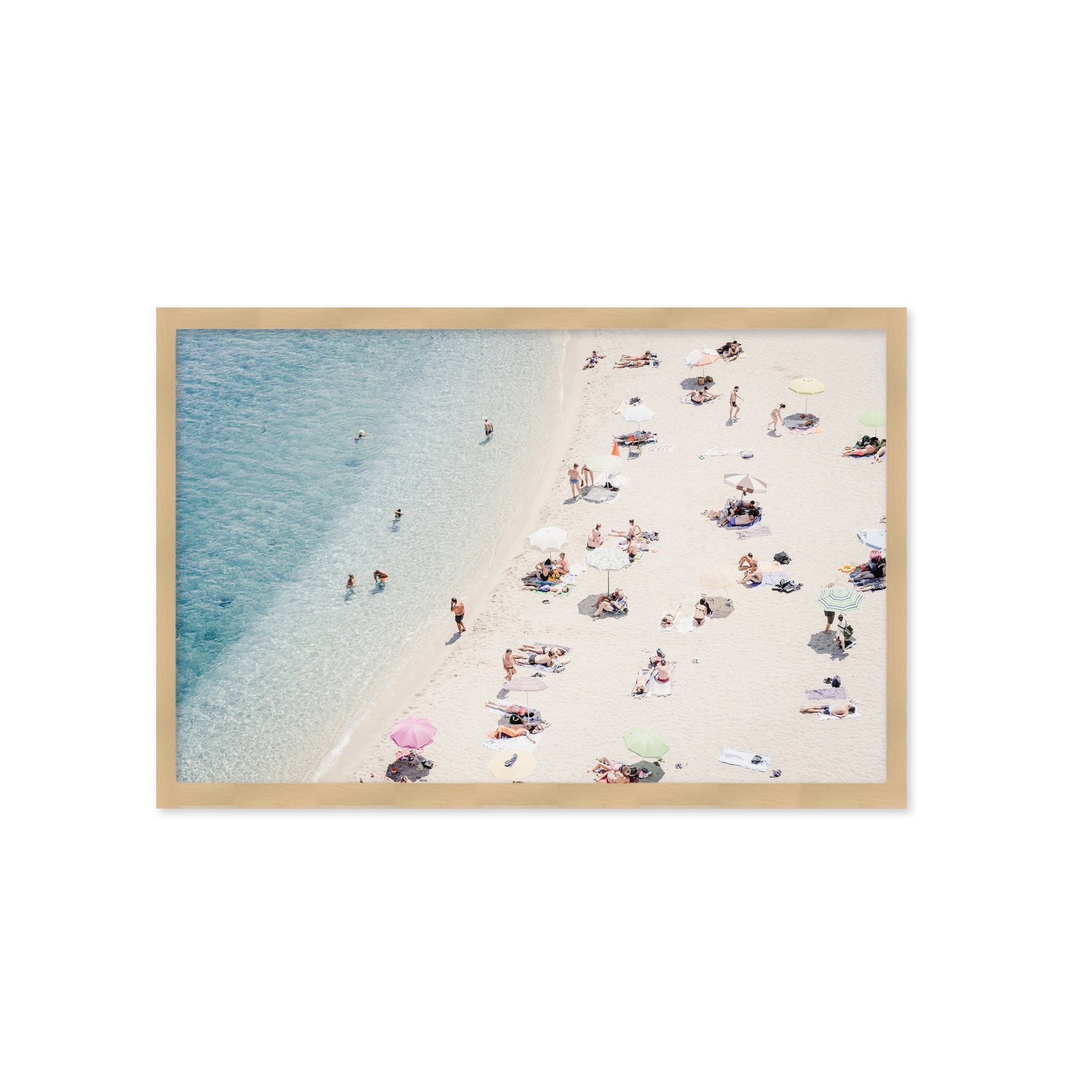 Beach Life Italy 2 Framed Textured Wall Art - Coastal Decor for Living Room, Bedroom & Office - Perfect Beach House & Vacation Home Decor
