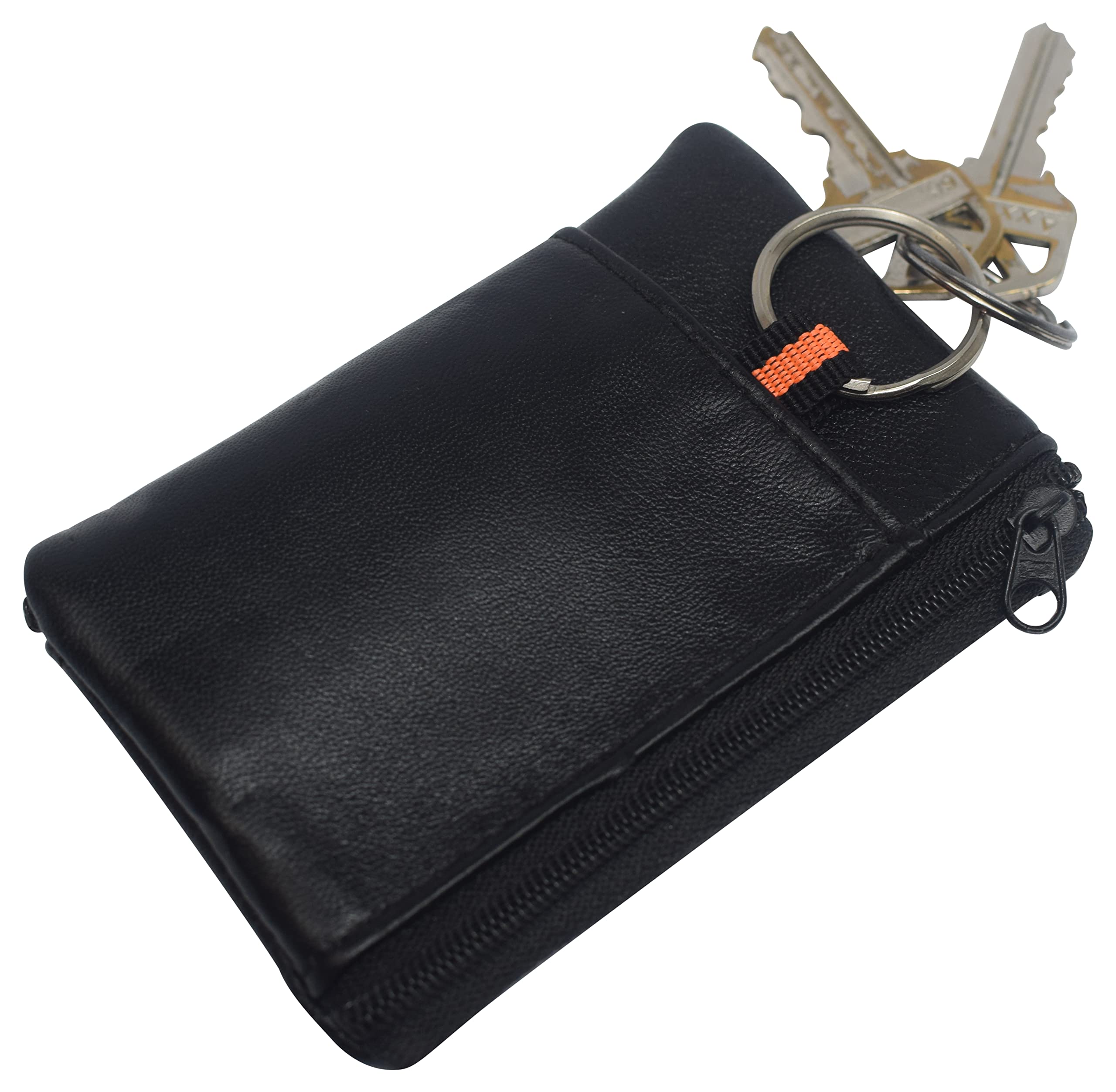 **MARSHAL Genuine Leather Slim Minimalist Wallet with Clear ID Window & Key Ring – Lightweight RFID Blocking for Men & Women | Perfect for Travel, Work & Everyday Use**