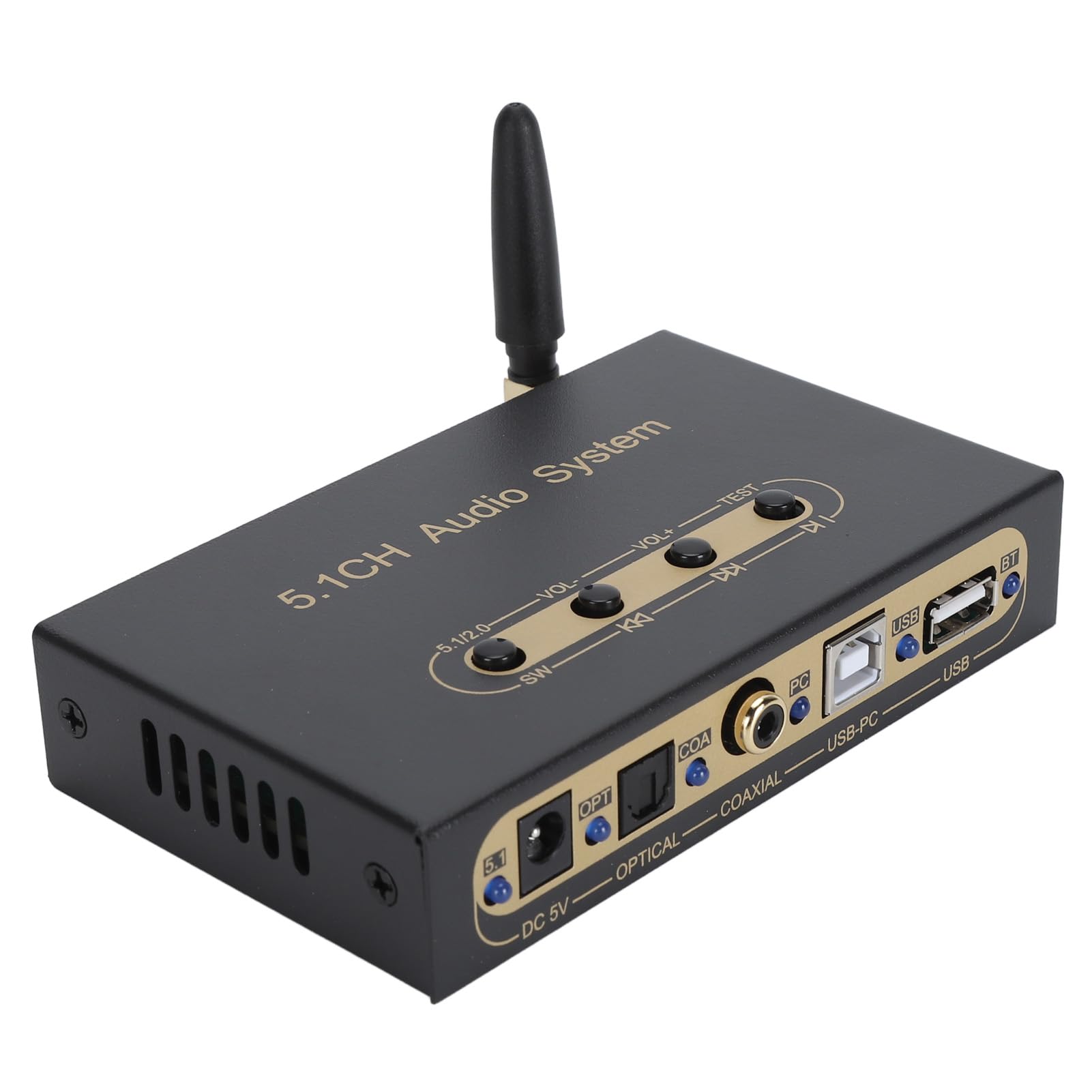 5.1CH Audio Decoder DAC - Digital to Analog Converter with DTS Dolby AC3 LPCM Decoding - Sound Adapter for PS3, Home Theater, Car & Network Player (US Plug) - Perfect for Gaming, Movie Nights & Car Audio Systems