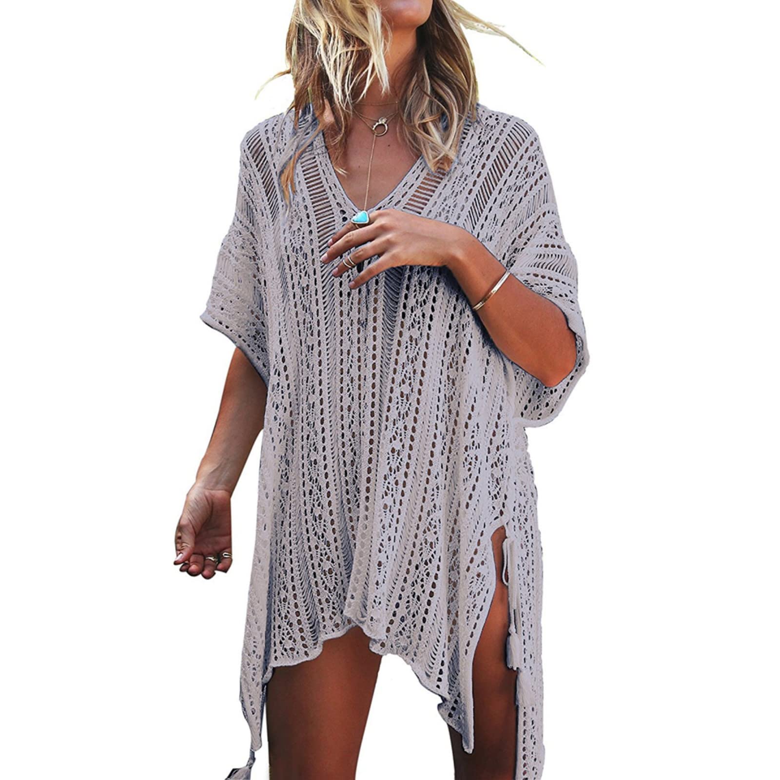 Murnouche Women's Crochet Beach Cover Up - Stylish Bikini Cover Up, Bathing Suit Wrap, Swimwear Cover for Pool & Vacation - Perfect for Beach, Resort & Summer Outings