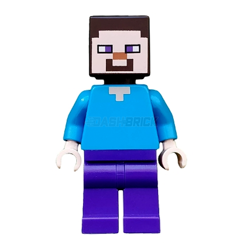 LEGO Minecraft Steve Minifigure - Official Minecraft Building Toy for Kids & Collectors - Perfect for Play, Display & Gifts