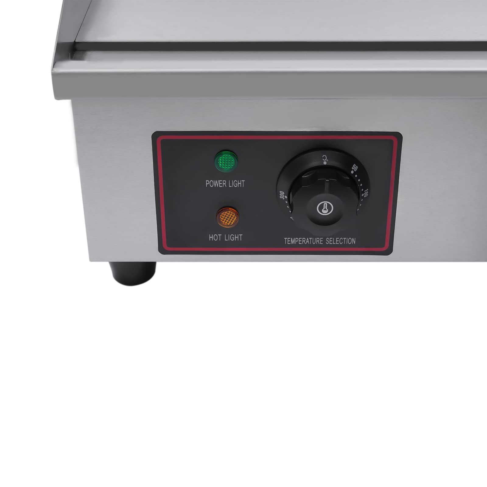 Commercial Electric Griddle Flat Top Grill - 3000W, 110V Hot Plate with Adjustable Temperature Control (122°F-572°F) - Perfect for BBQ, Pancakes, Burgers & Restaurant Countertop Cooking