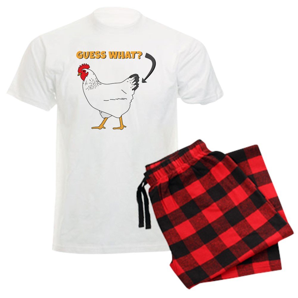 Guess What Chicken Butt Pajama Set - Funny Matching Family Sleepwear for Women & Men | Cozy Cotton Pajamas for Christmas Gifts, Birthday Presents & Lounge Wear